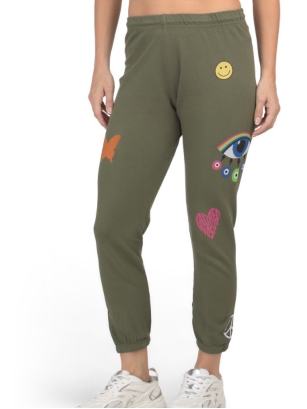 NWT Lauren Moshi Alana Painted Evil Eye Sweatpants - S